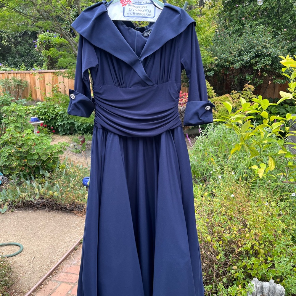 Jessica Howard Blue Wrap Tie Front Sundress
